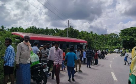 ರಾಮನಗರ: ಸ್ಟೇರಿಂಗ್ ರಾಡ್ ಕಟ್ಟಾಗಿ ಹಳ್ಳಕೆ ಉರುಳಿದ KSRTC ಬಸ್ - 23 ಮಂದಿಗೆ ಗಾಯ