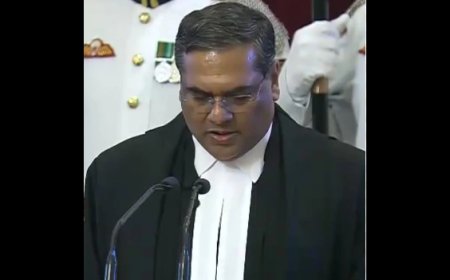 ಪ್ರಮಾಣ ವಚನ ಸ್ವೀಕಾರ ಮಾಡಿದ ನೂತನ ಸಿಜೆಐ ನ್ಯಾಯಮೂರ್ತಿ ಸಂಜೀವ್ ಖನ್ನಾ!