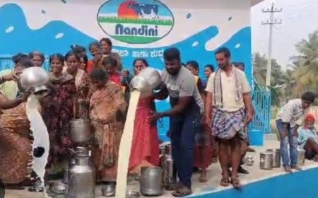 ನೂರಾರು ಲೀಟರ್ ಹಾಲು ಮಣ್ಣುಪಾಲು: ಅಯ್ಯೋ ಮಂಡ್ಯ ಮಹಿಳೆಯರಿಗೆ ಇದೇನಾಯ್ತು!