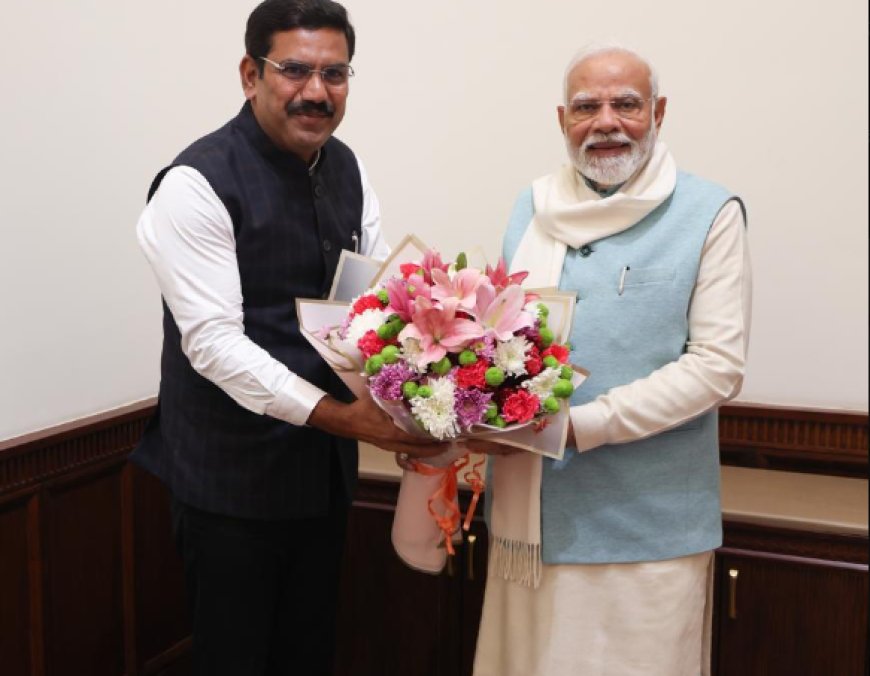 BJP ರಾಜ್ಯಾಧ್ಯಕ್ಷರಾಗಿ 1 ವರ್ಷ: ಪ್ರಧಾನಿ ಮೋದಿ ಭೇಟಿ ಮಾಡಿದ ಬಿವೈ ವಿಜಯೇಂದ್ರ