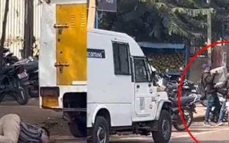 ATMಗೆ ಹಣ ತುಂಬಲು ಬಂದವರ ಮೇಲೆ ಗುಂಡಿನ ದಾಳಿ: ಓರ್ವ ಸಾವು - ಹಣ ತುಂಬಿದ ಬಾಕ್ಸ್ ಜೊತೆ ಪರಾರಿ