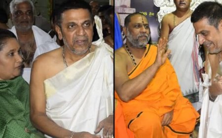 ಮಂತ್ರಾಲಯಕ್ಕೆ ಭೇಟಿ ಕೊಟ್ಟ ಶಿವಣ್ಣ: ಕುಟುಂಬ ಸಮೇತ ರಾಯರಿಗೆ ಪೂಜೆ!