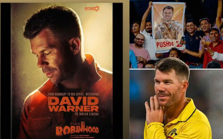 David Warner: ಡೇವಿಡ್ ವಾರ್ನರ್ ಅಭಿನಯದ ರಾಬಿನ್ ಹುಡ್ ಚಿತ್ರದ ಫಸ್ಟ್ ಲುಕ್ ರಿಲೀಸ್..!
