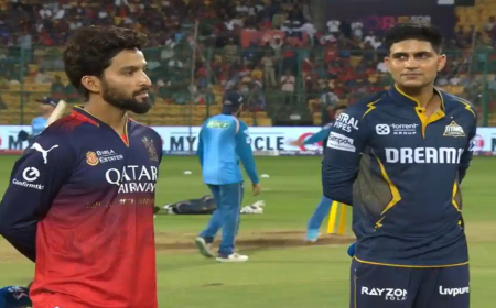 RCB vs GT: ಟಾಸ್ ಗೆದ್ದ ಗುಜರಾತ್: ಹ್ಯಾಟ್ರಿಕ್ ಗೆಲುವಿನತ್ತ ಬೆಂಗಳೂರು ಕಣ್ಣು!