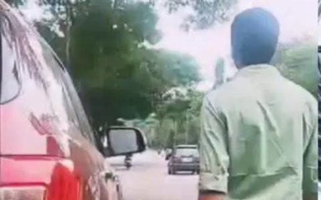 ಕಾನೂನು ಸುವ್ಯವಸ್ಥೆ ಮರೆಯಾಯ್ತಾ!? ಸರ್ಕಾರಿ ವಾಹನದಲ್ಲೇ ಗನ್ ಹಿಡಿದು ಪೋಸ್ ಕೊಟ್ಟ ಯುವಕ!