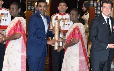 ಸಿನಿಮಾ, ಕ್ರಿಕೆಟ್ ಕ್ಷೇತ್ರದಲ್ಲಿ ಸಾಧನೆ:  R ಅಶ್ವಿನ್, ಅಜಿತ್, ಬಾಲಯ್ಯಗೆ ಪದ್ಮ ಗೌರವ!