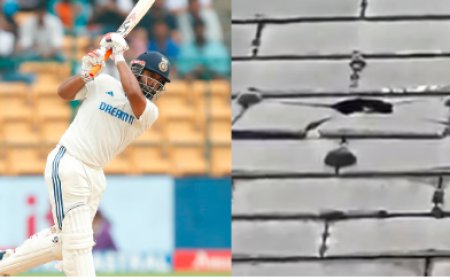 Ind vs Eng: ಟೆಸ್ಟ್ ಸರಣಿಗೂ ಮುನ್ನ ಪಂತ್ ಎಚ್ಚರಿಕೆ: ಸಿಕ್ಸರ್ ಹೊಡೆದ ರಭಸಕ್ಕೆ ಮುರಿದುಬಿದ್ದ ಕ್ರೀಡಾಂಗಣದ ಛಾವಣಿ!