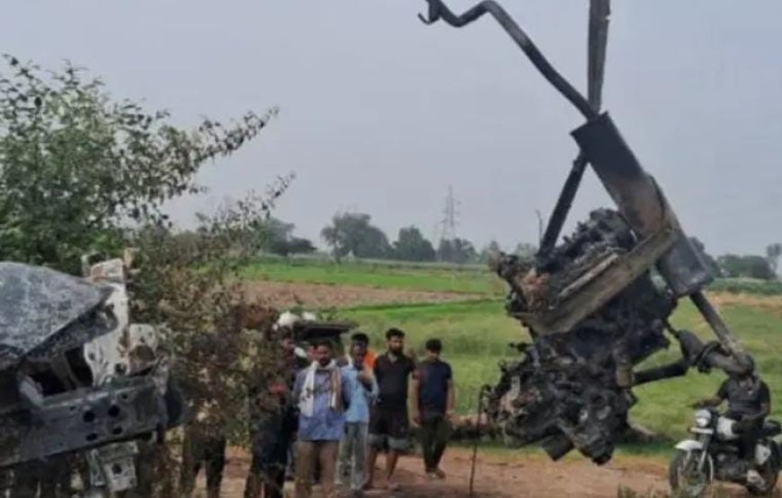 ಡಿವೈಡರ್ ಗೆ ಡಿಕ್ಕಿ ಹೊಡೆದ ಕಾರು: ದಿಢೀರ್ ಬೆಂಕಿ ಹೊತ್ತಿಕೊಂಡು ಐವರು ಸಜೀವದಹನ!