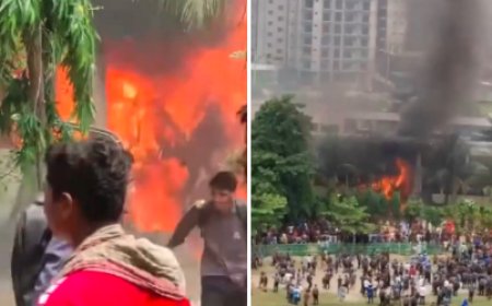 ಶಾಲೆಯ ಮೇಲೆ ವಾಯುಪಡೆಯ ತರಬೇತಿ ವಿಮಾನ ಪತನ: ಒರ್ವ ಸಾವು, ಹಲವರಿಗೆ ಗಾಯ