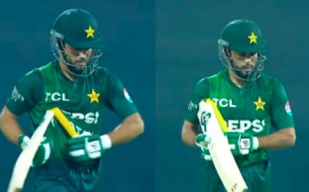 ಔಟಾದ ಕೋಪದಲ್ಲಿ ಬ್ಯಾಟ್ ಮುರಿದು ಹಾಕಿದ ಪಾಕ್ ಕ್ರಿಕೆಟಿಗ..! ವಿಡಿಯೋ ವೈರಲ್