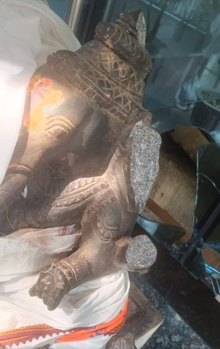 ಕುಡಿದ ಮತ್ತಲ್ಲಿ ಗಣೇಶನ ಮೂರ್ತಿ ವಿರೂಪಗೊಳಿಸಿದ ಭೂಪ!