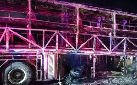 ಬೆಂಗಳೂರಿಗೆ ಹೊರಟಿದ್ದ ವೋಲ್ವೊ ಬಸ್ʼ​ಗೆ ಬೆಂಕಿ:  20ಕ್ಕೂ ಹೆಚ್ಚು ಮಂದಿ ಸಜೀವ ದಹನ